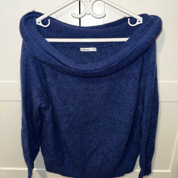 Reitmans Sweaters - Reitmans Navy Off-Shoulder Sweater